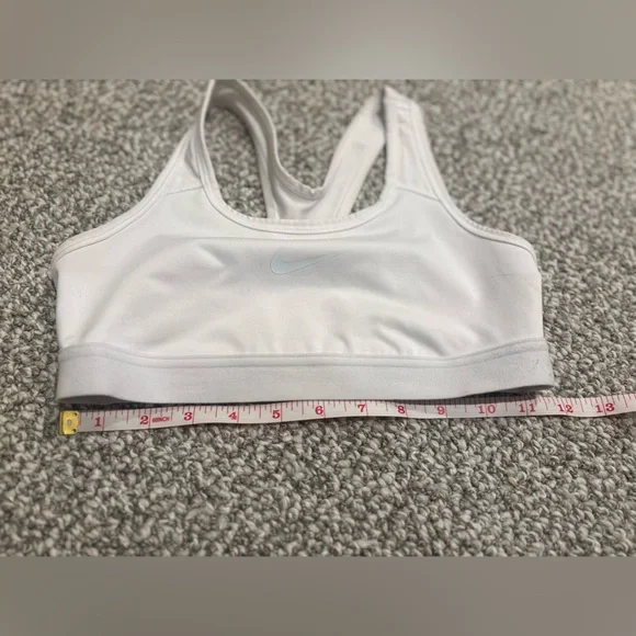 Nike Dri-FIT White Sports Bra - Picture 5 of 6